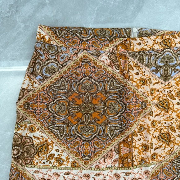 Women’s Kachel x Anthropologie Tess Ruffle Maxi Skirt Patterned Festival Boho 8 - Picture 4 of 16